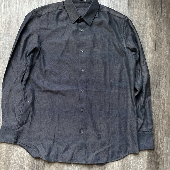 Balenciaga Shirt Black Medium 15.5 / 39 Made in Italy 100% Cotton AUTHENTIC M - Picture 2 of 9